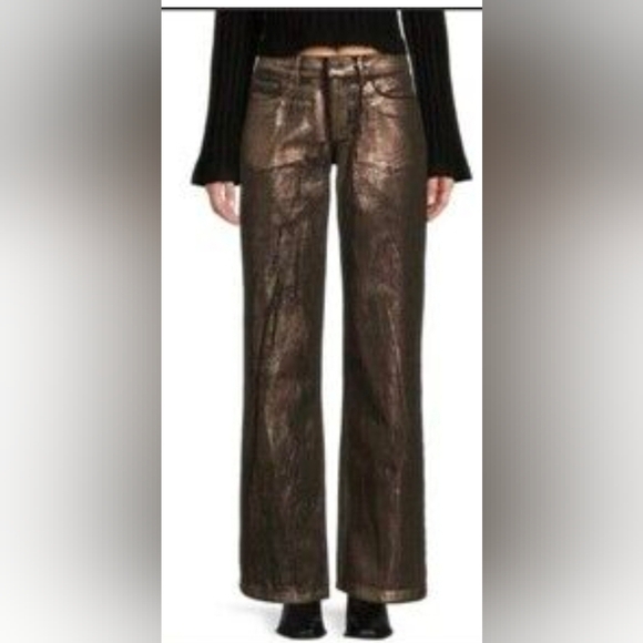 Gianni Bini Pants - NWT- Gianni Bini Metallic Bronze High-Rise Pants